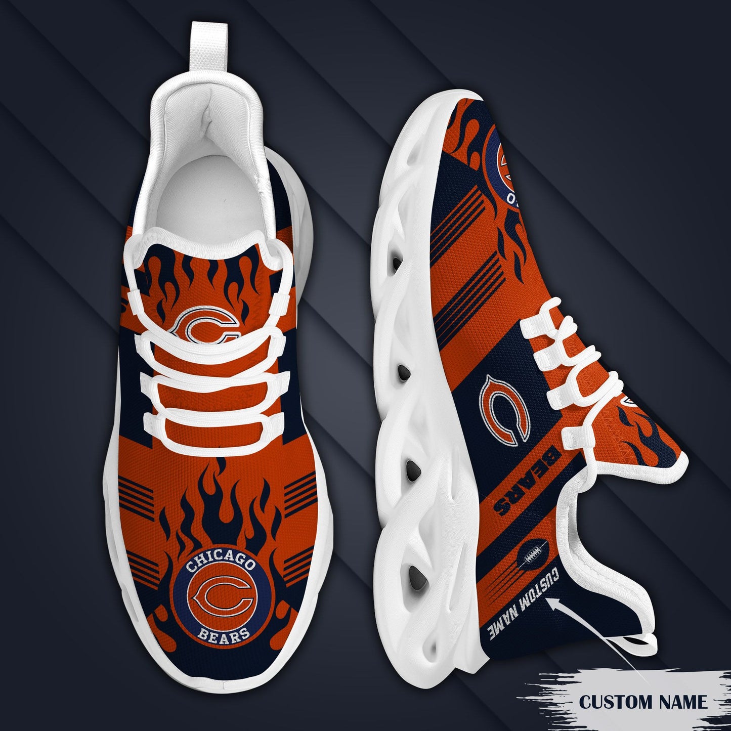Chicago Bears Personalized Yezy Running Sneakers BB575