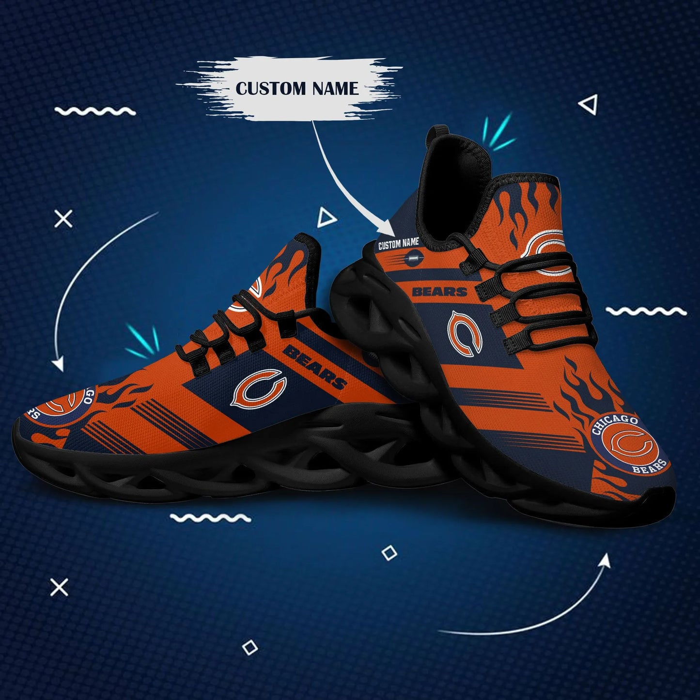 Chicago Bears Personalized Yezy Running Sneakers BB575