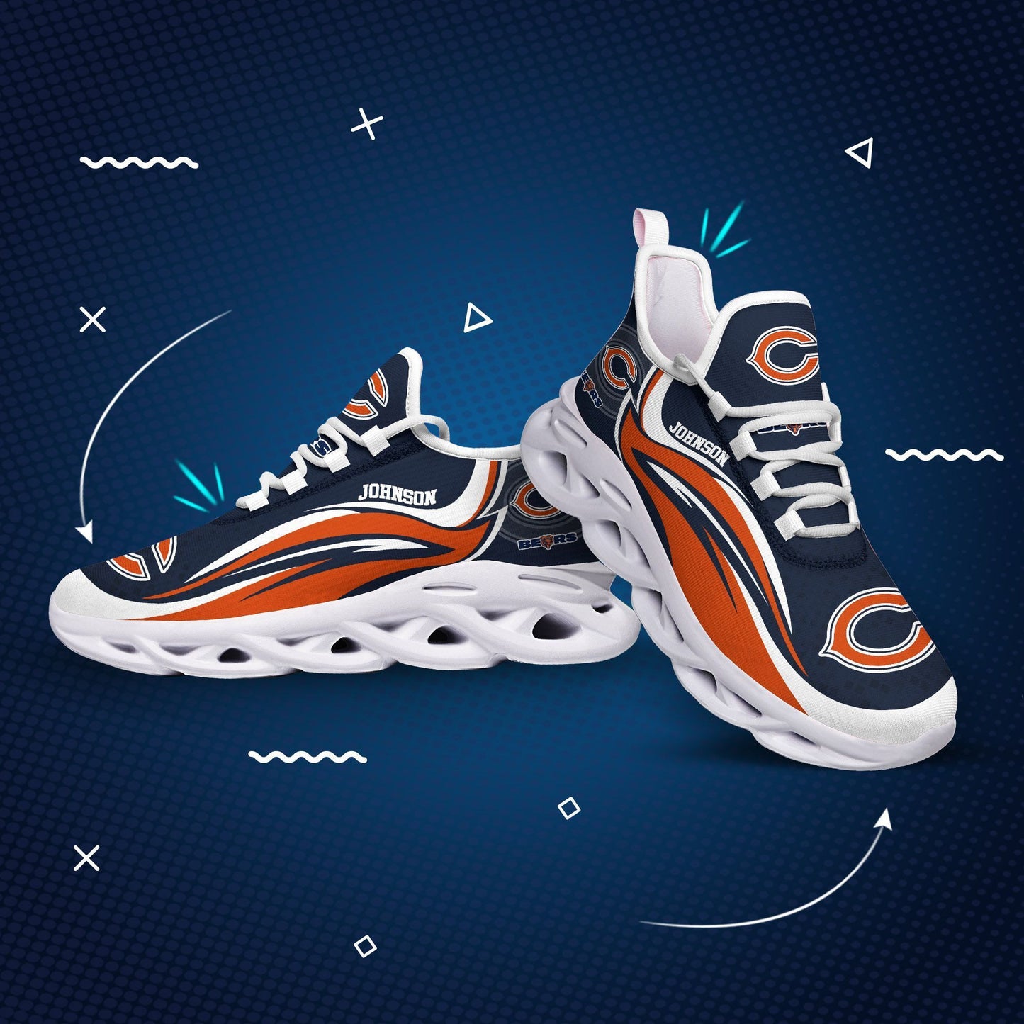 Chicago Bears Yezy Running Sneakers 142