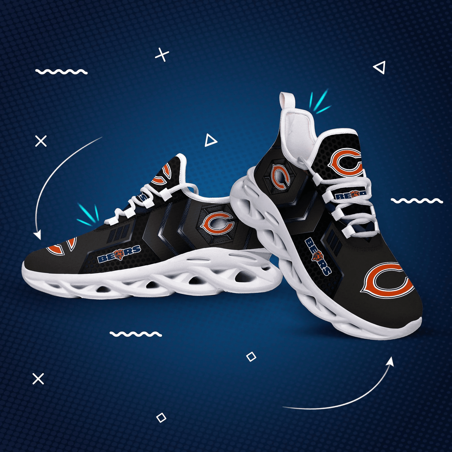 Chicago Bears Yezy Running Sneakers 206
