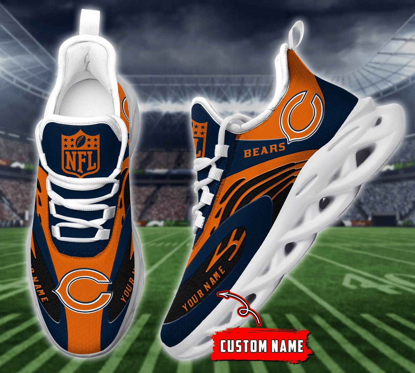Chicago Bears Yezy Running Sneakers 863