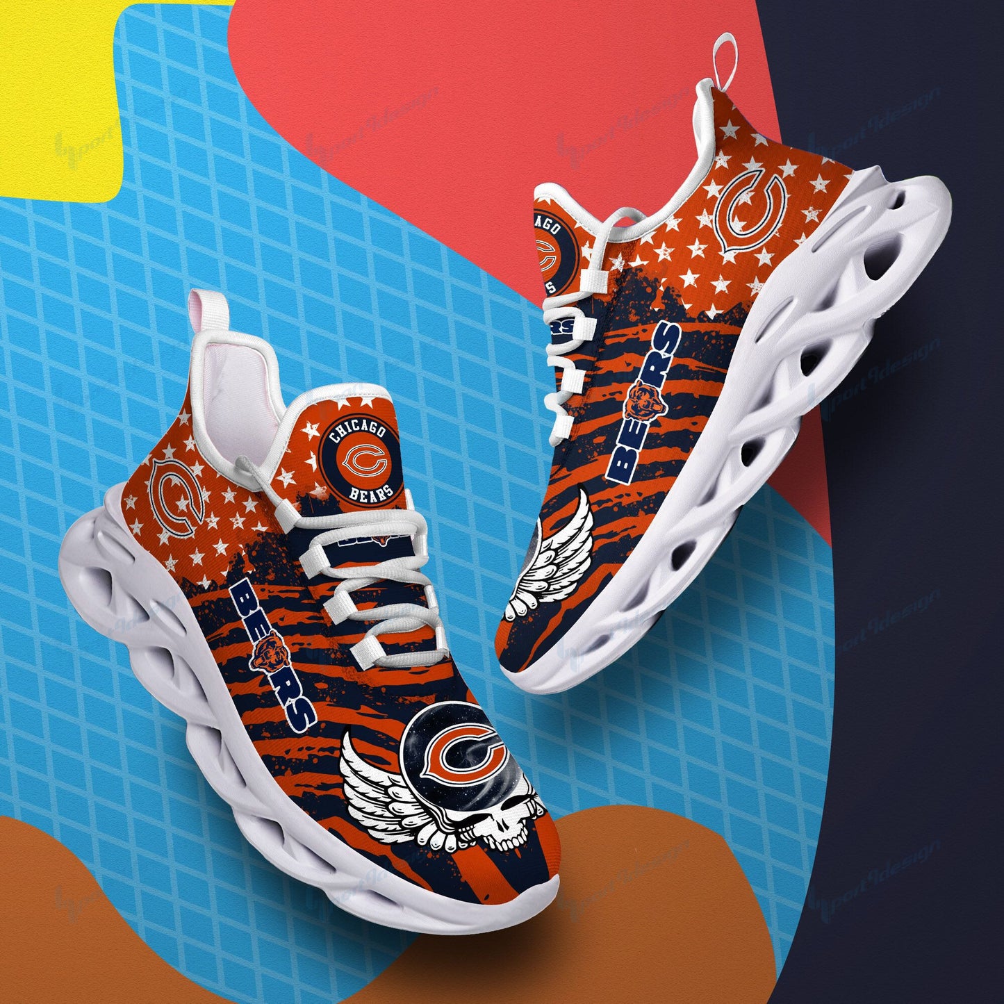 Chicago Bears Yezy Running Sneakers BB764