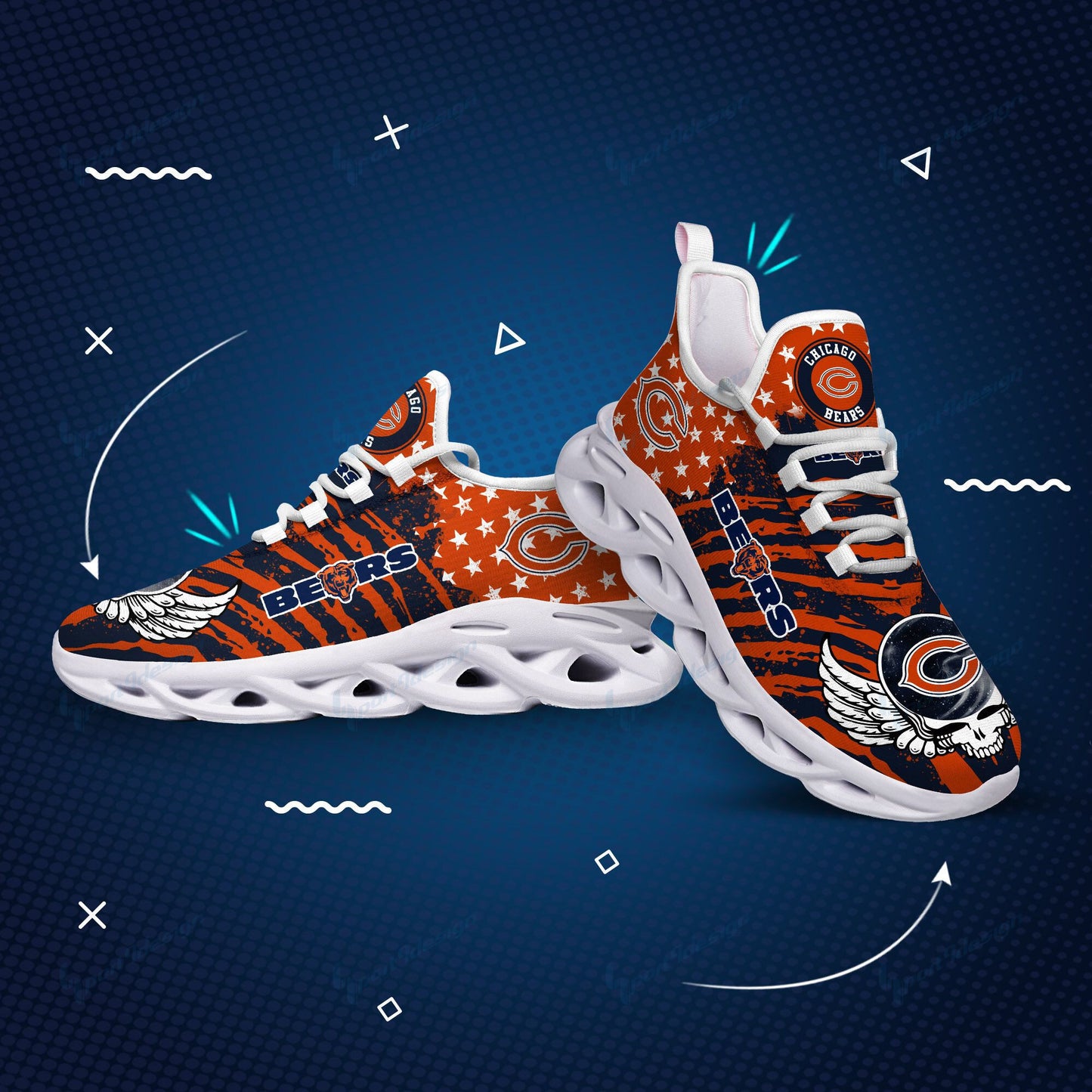 Chicago Bears Yezy Running Sneakers BB764