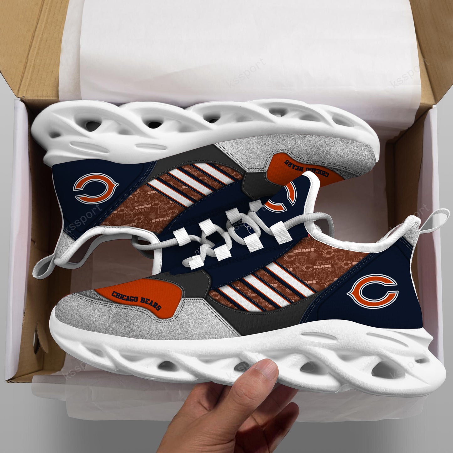 Chicago Bears Yezy Running Sneakers BG759