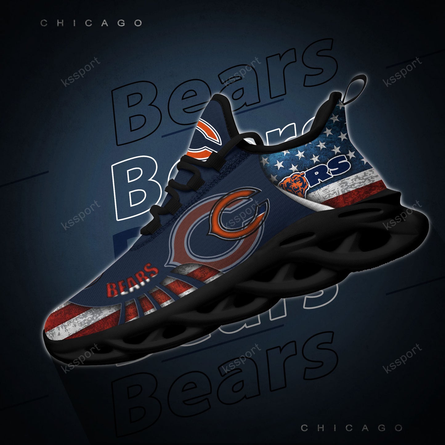 Chicago Bears Yezy Running Sneakers BG809