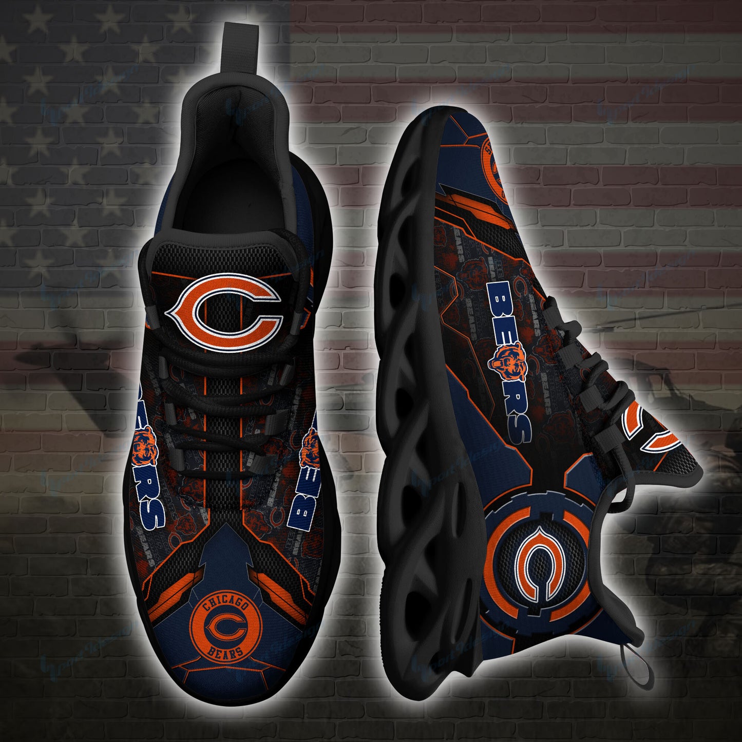 Chicago Bears Yezy Running Sneakers SPD10