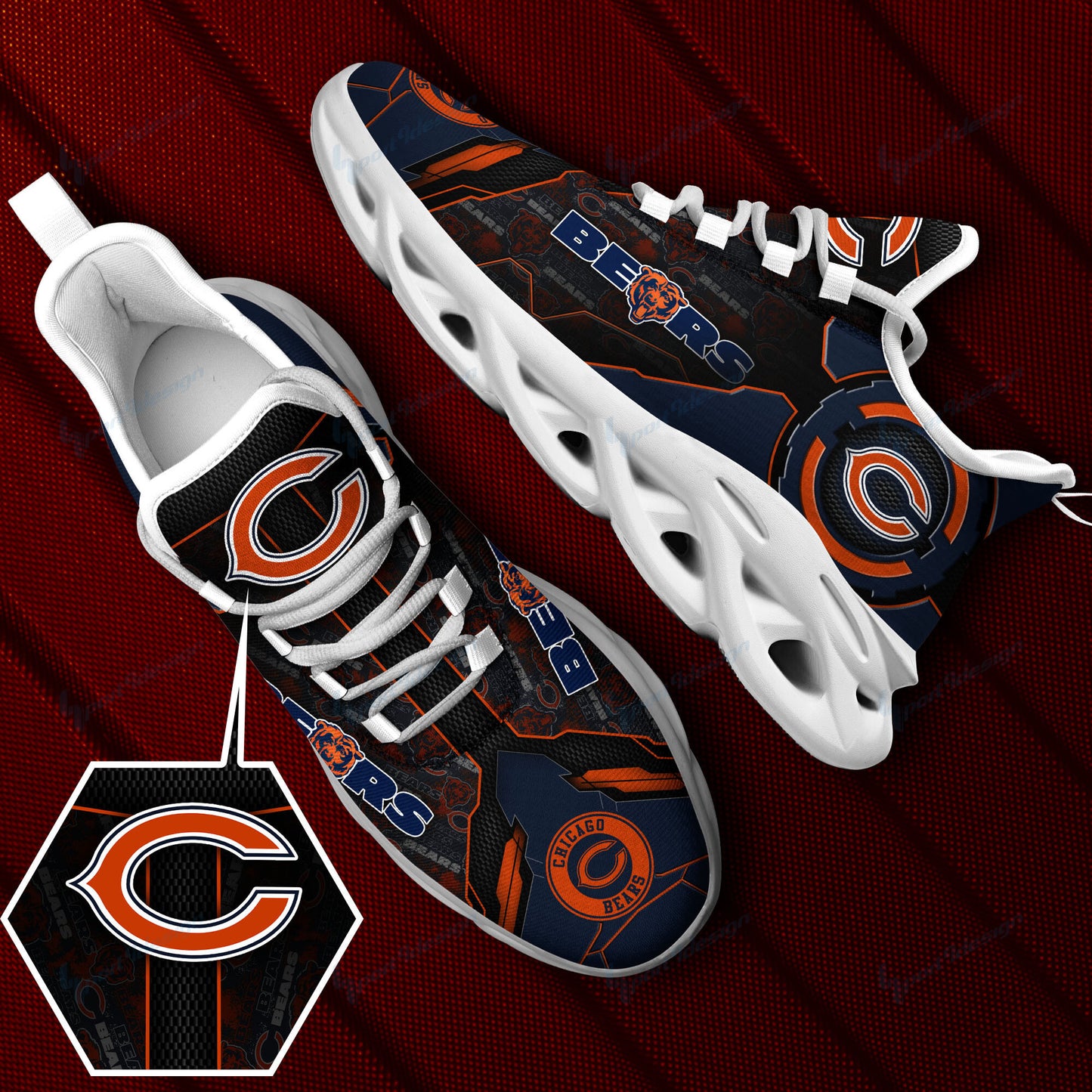 Chicago Bears Yezy Running Sneakers SPD10