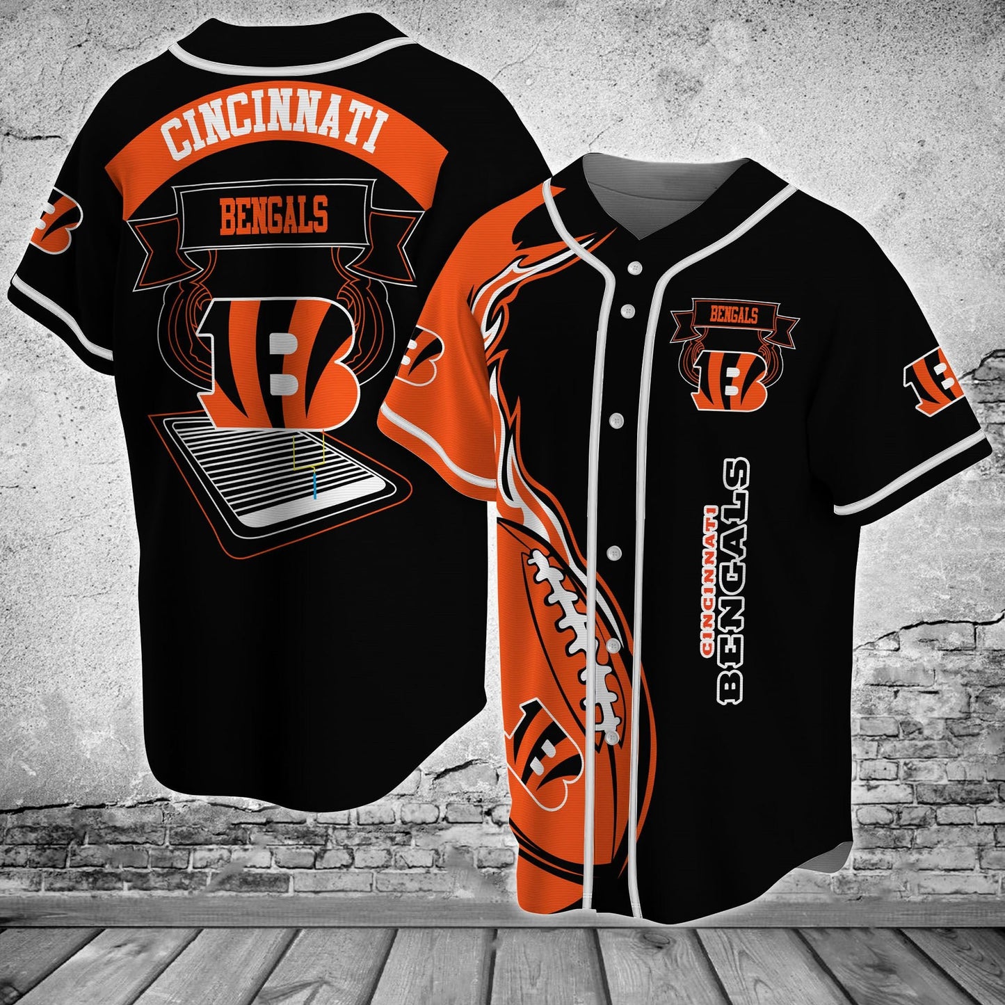 Cincinnati Bengals Baseball Jersey 596