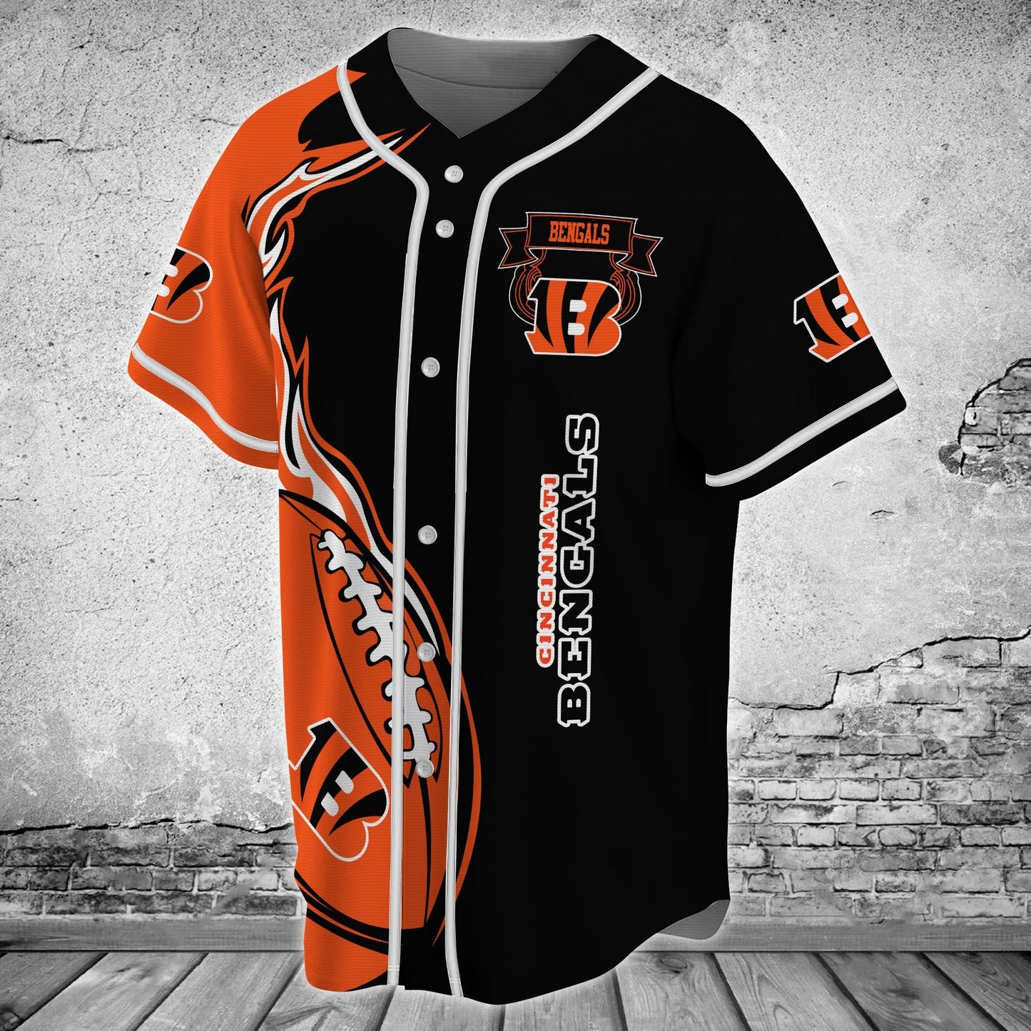 Cincinnati Bengals Baseball Jersey 596