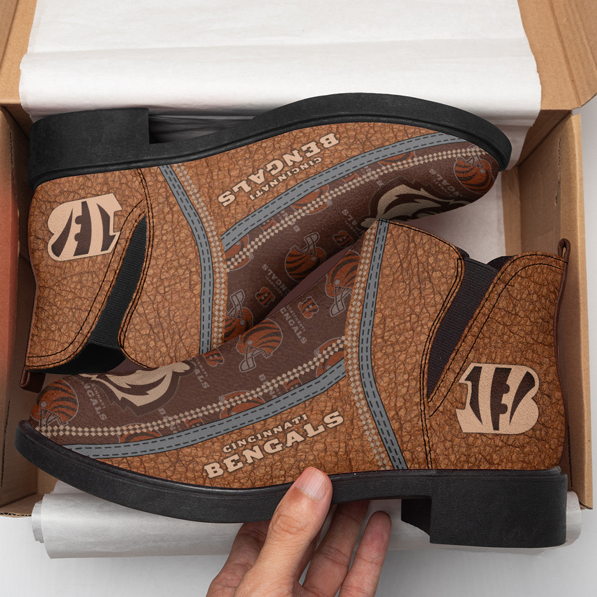 Cincinnati Bengals Comfort & Fashion Short Boots BG40