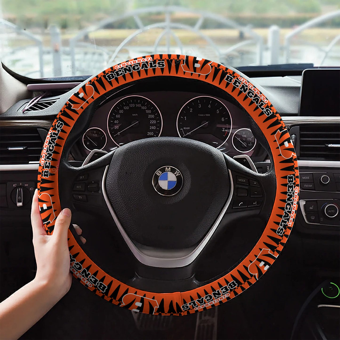 Cincinnati Bengals Custom 3D Steering Wheel Cover 37