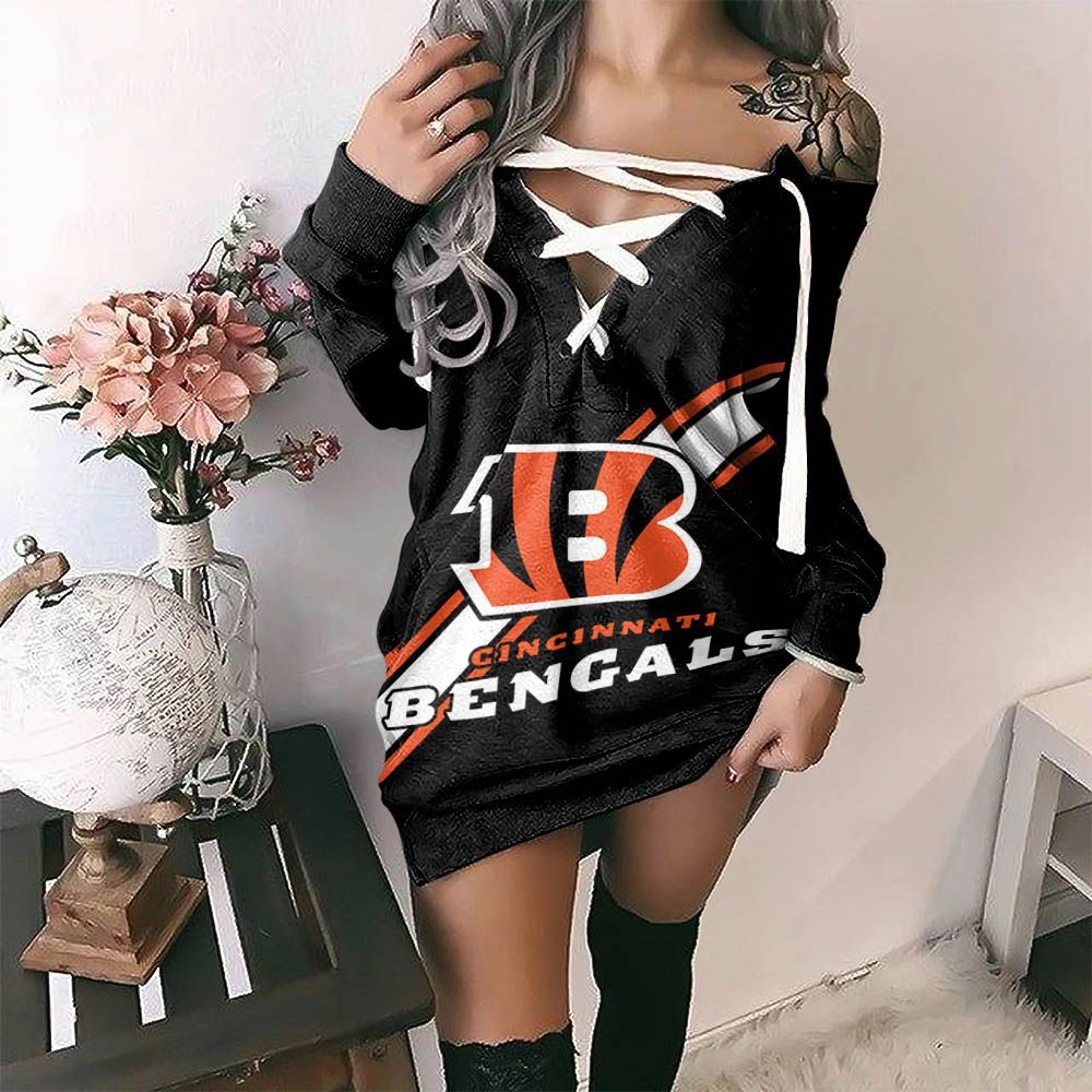 Cincinnati Bengals Lace-Up Sweatshirt 46