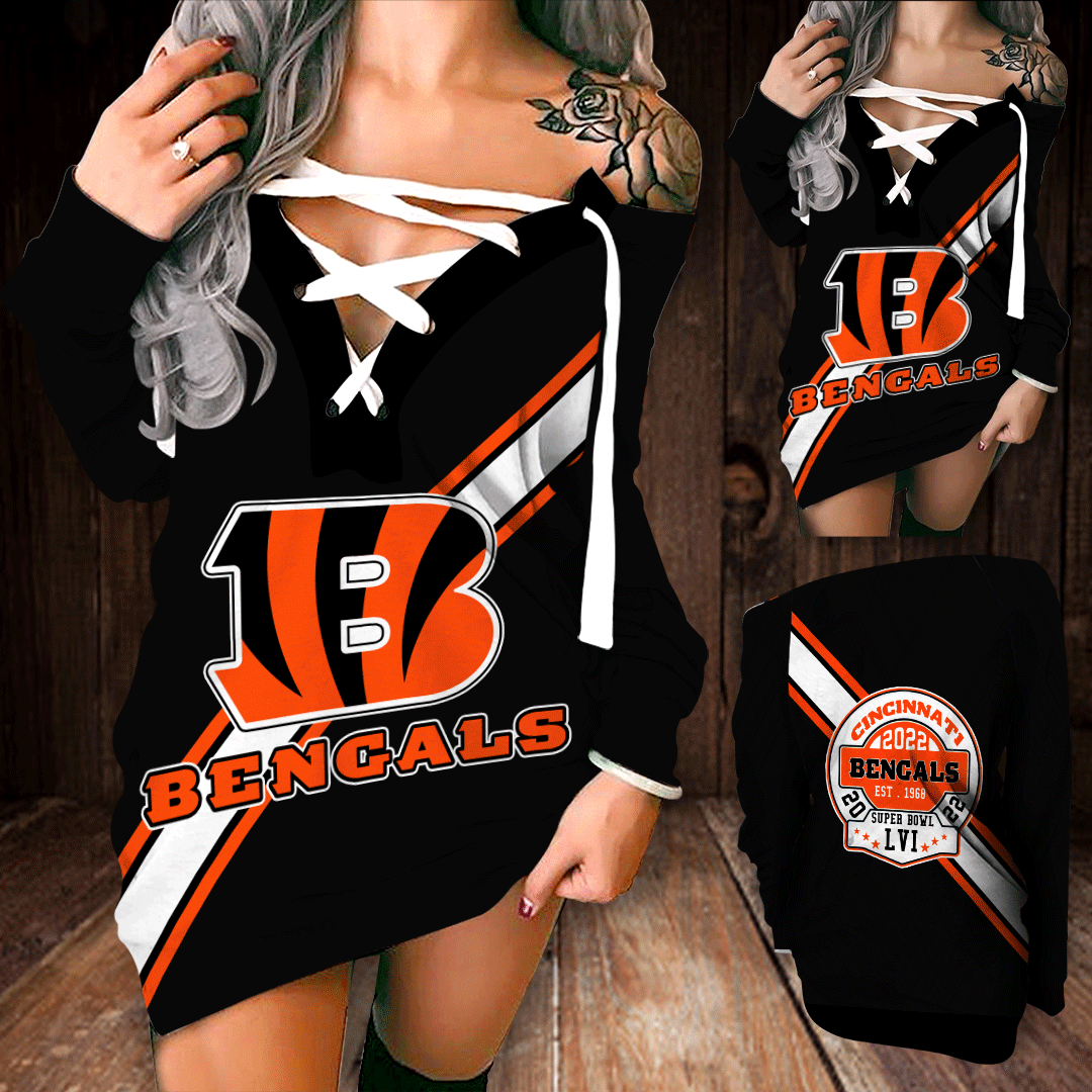 Cincinnati Bengals Lace-Up Sweatshirt 89