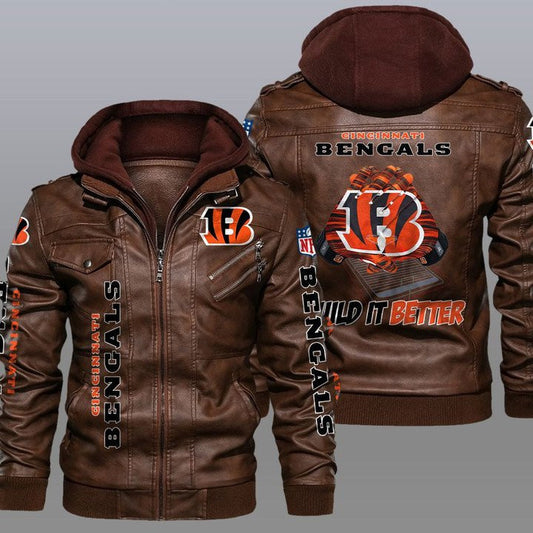 Cincinnati Bengals Leather Jacket 07