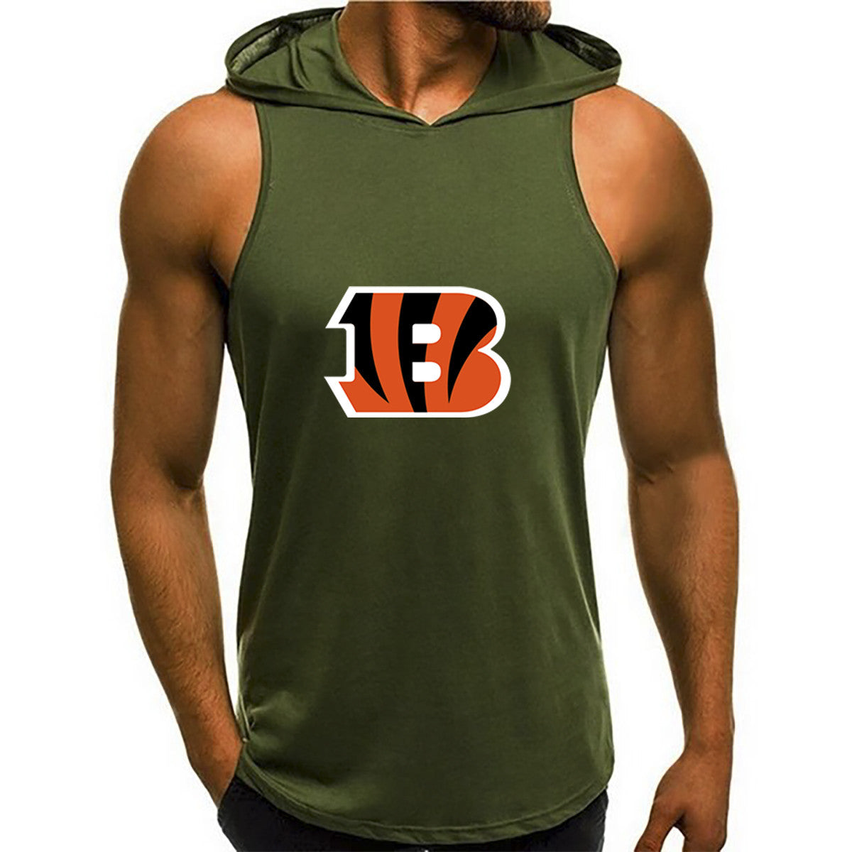 Cincinnati Bengals Man Gym-Sport Hoodie Vest BG03