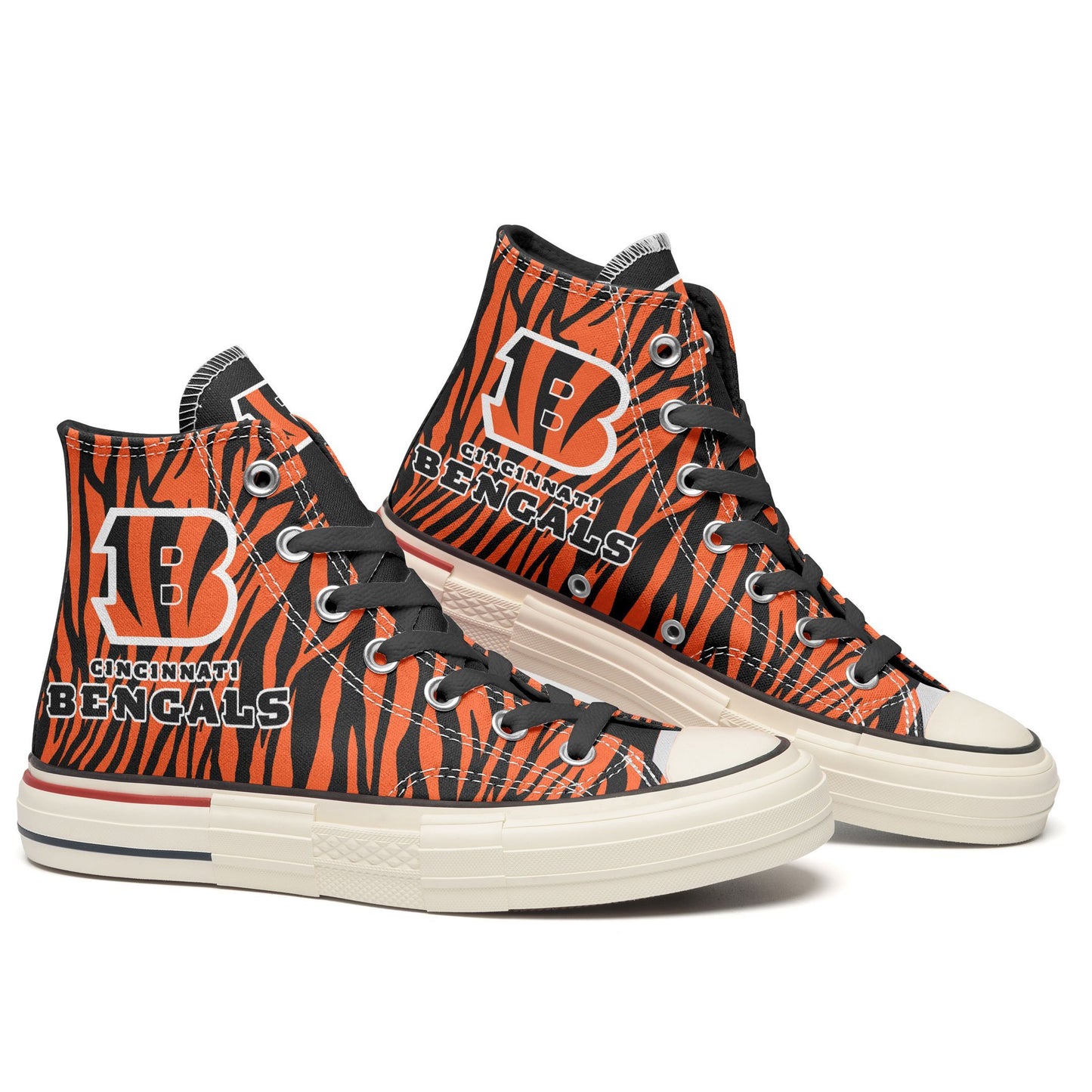 Cincinnati Bengals New High Top Canvas Shoes 40