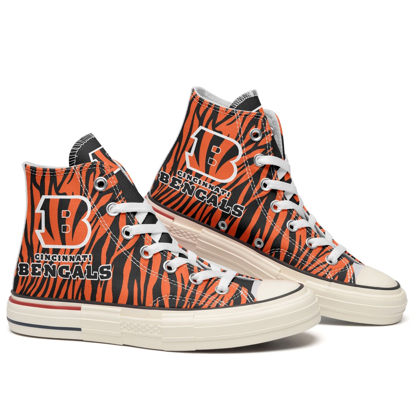 Cincinnati Bengals New High Top Canvas Shoes 40