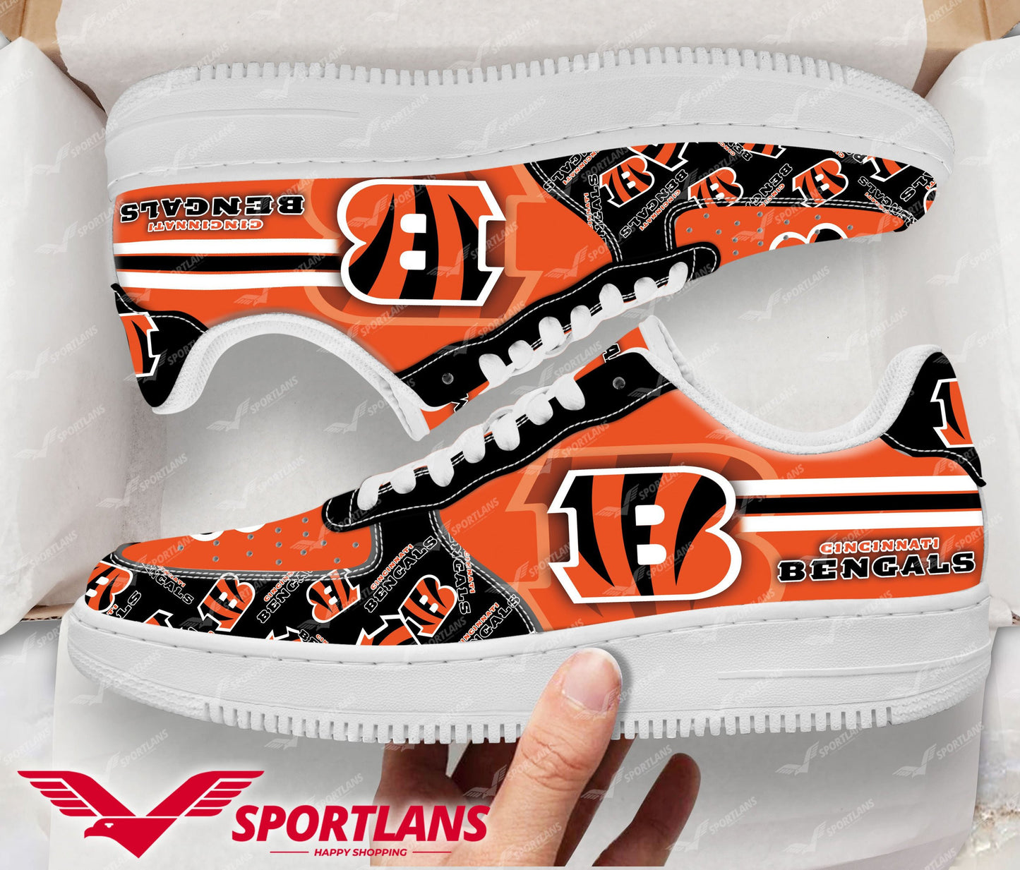 Cincinnati Bengals NFL Personalized Air Force 1 Shoes
