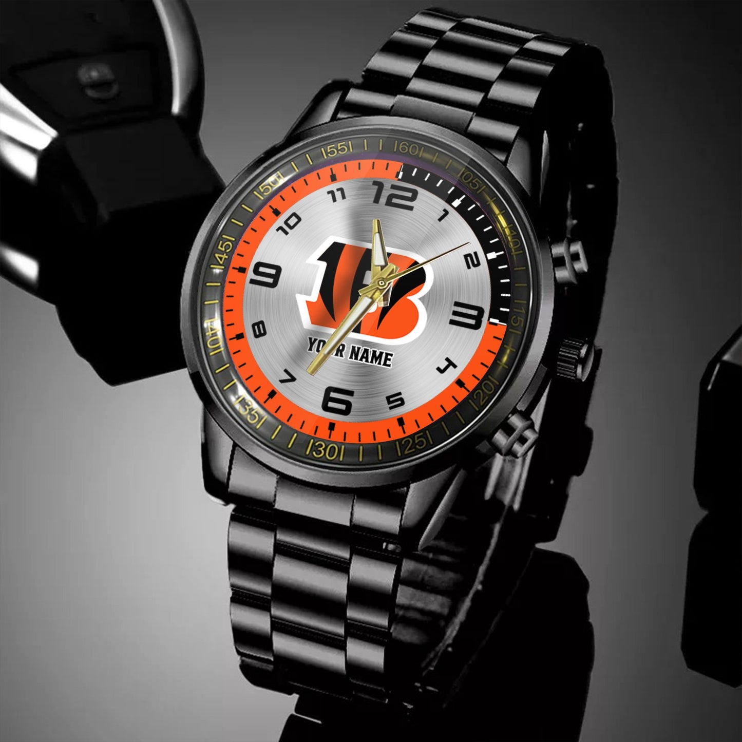 Cincinnati Bengals Black Fashion Watch Gifts For Sport Fans AZWATCH007