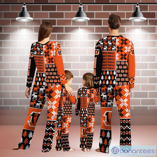 Cincinnati Bengals Pajamas Christmas Gift For Family AZCPYZAM103