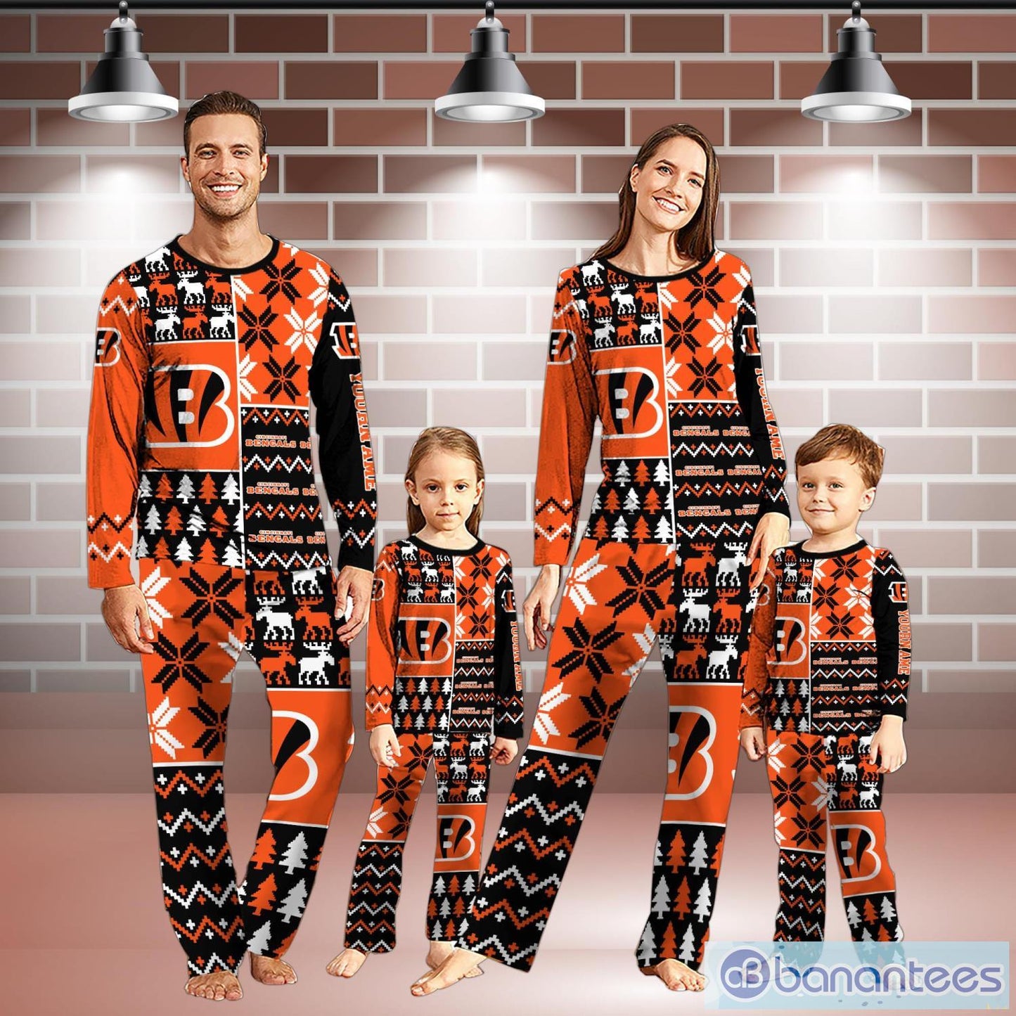 Cincinnati Bengals Pajamas Christmas Gift For Family AZCPYZAM103