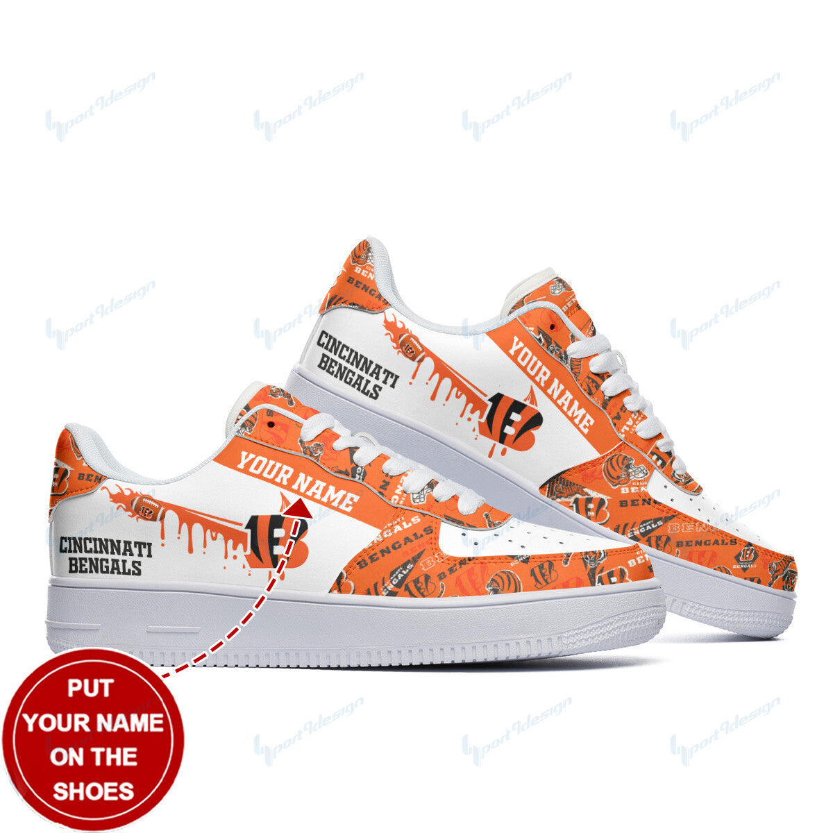 Cincinnati Bengals Personalized AF1 Shoes BG128