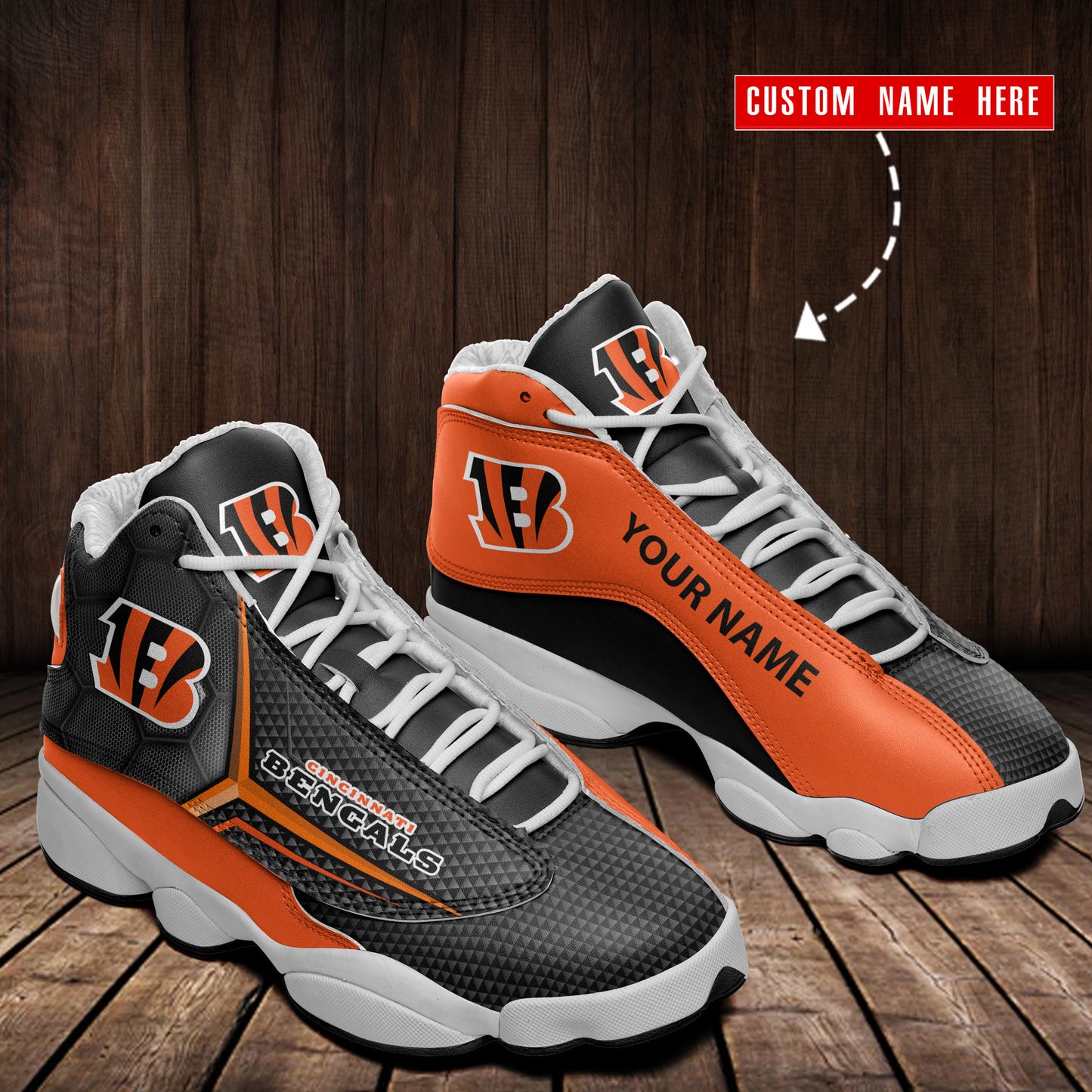 Cincinnati Bengals Personalized AJD13 Sneakers BG99