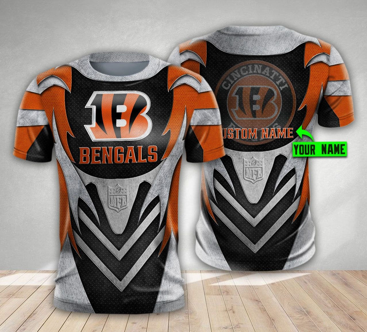 Cincinnati Bengals Personalized All Over Printed 484