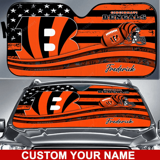 Cincinnati Bengals Personalized Auto Sun Shade BG06