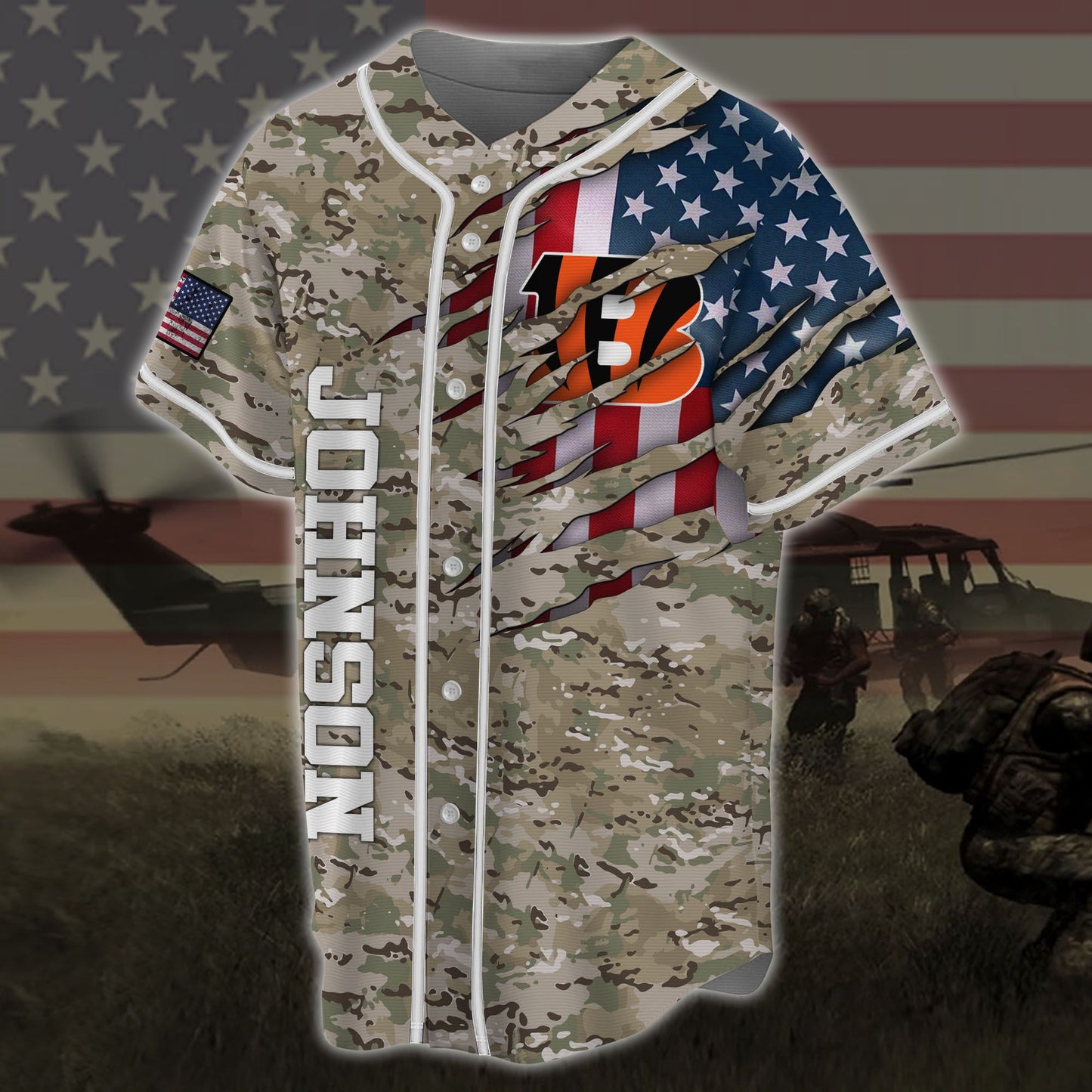 Cincinnati Bengals Personalized Baseball Jersey 597