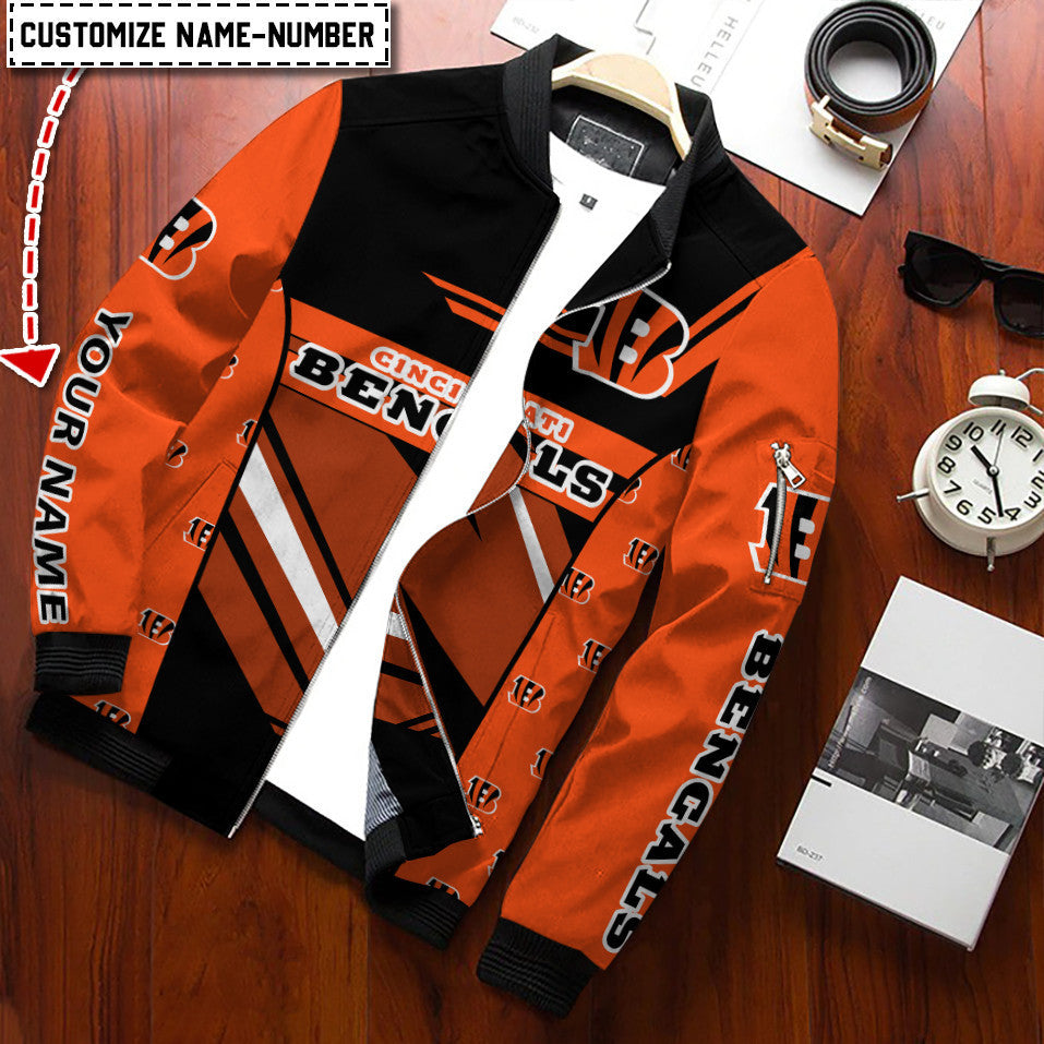 Cincinnati Bengals Personalized Bomber Jacket BG236
