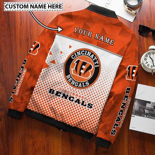 Cincinnati Bengals Personalized Bomber Jacket BG326