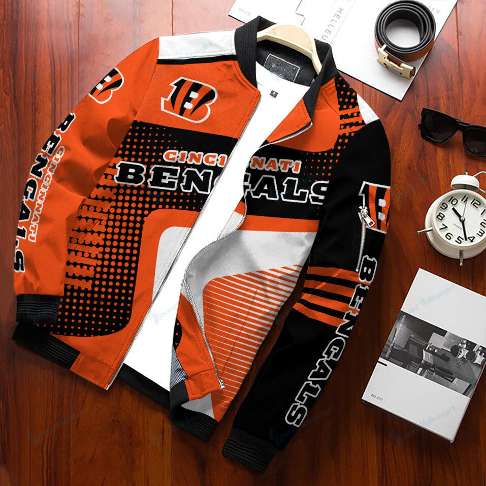 Cincinnati Bengals Personalized Bomber Jacket BG362