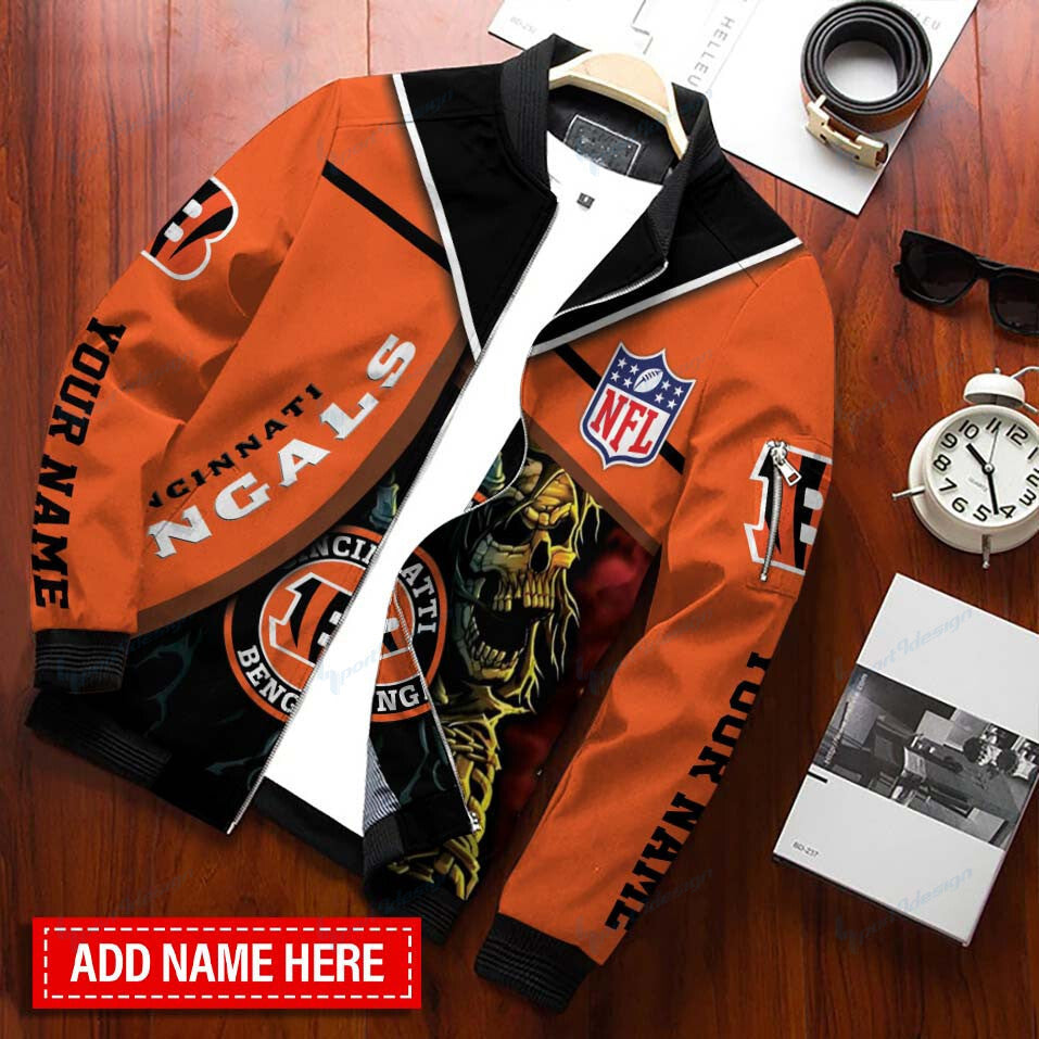 Cincinnati Bengals Personalized Bomber Jacket BG380