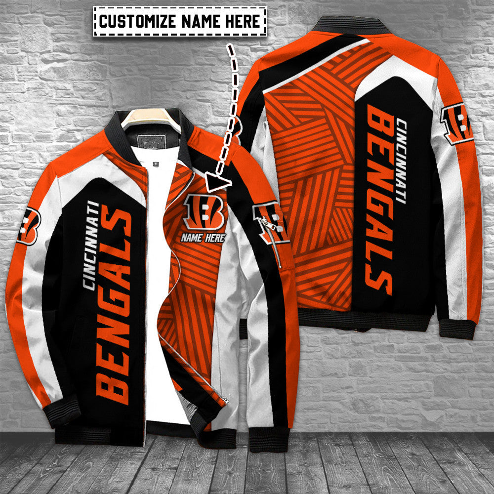 Cincinnati Bengals Personalized Bomber Jacket BG527