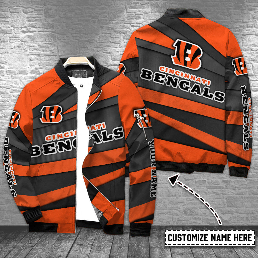 Cincinnati Bengals Personalized Bomber Jacket BG543