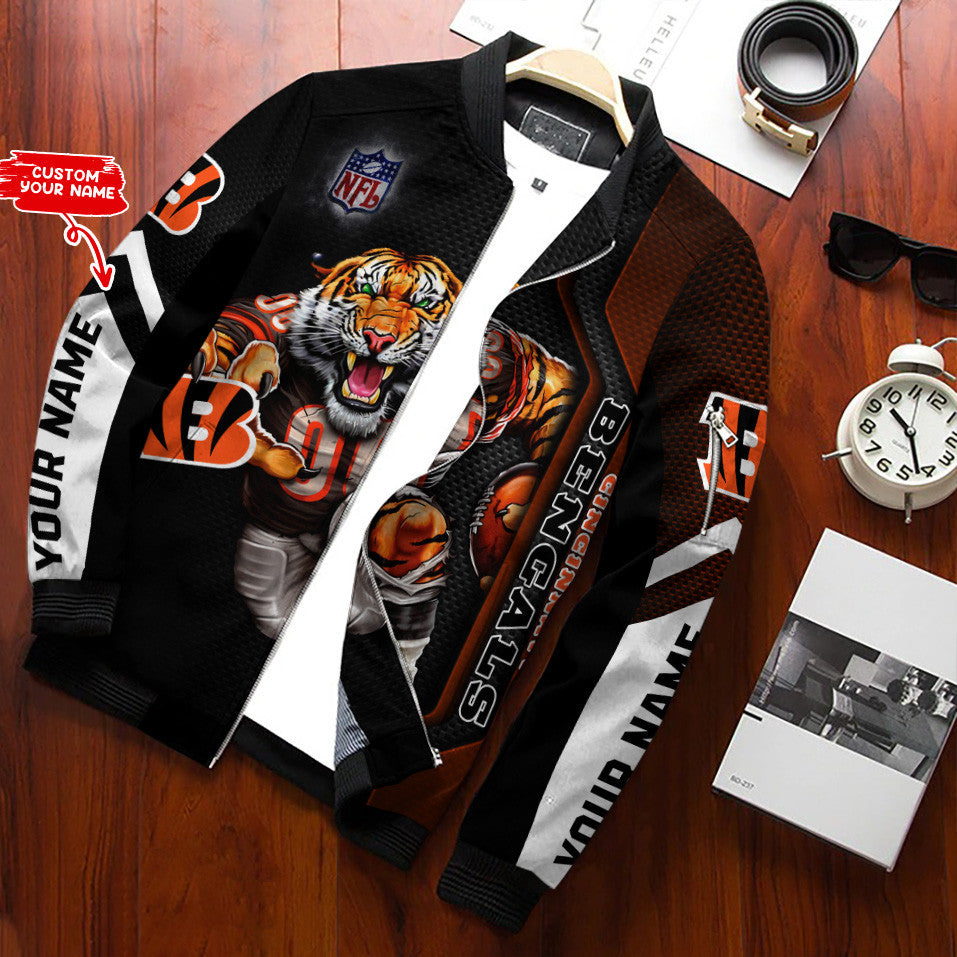 Cincinnati Bengals Personalized Bomber Jacket BG557