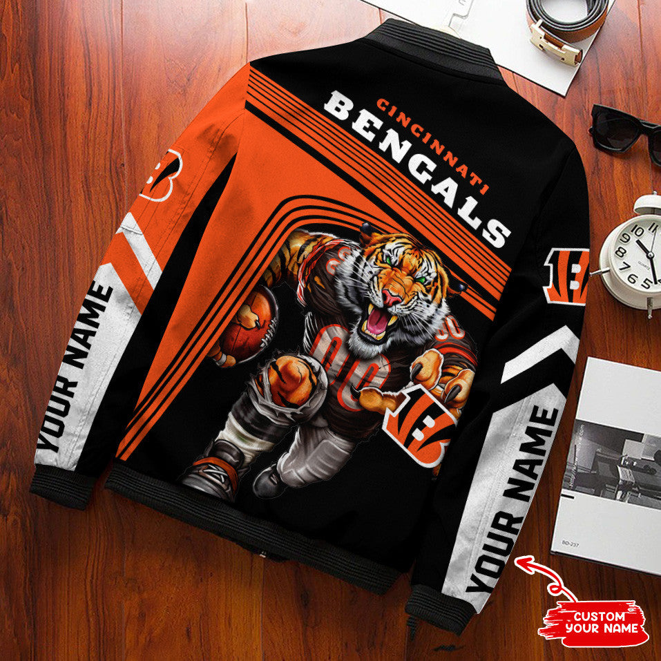 Cincinnati Bengals Personalized Bomber Jacket BG571