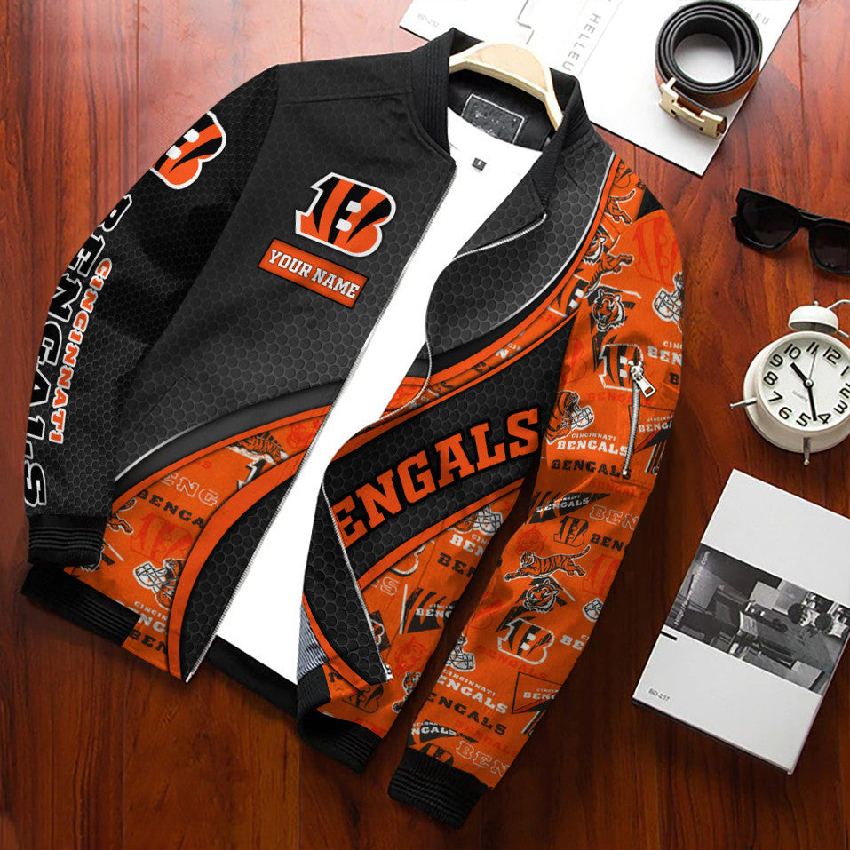 Cincinnati Bengals Personalized Bomber Jacket BG659