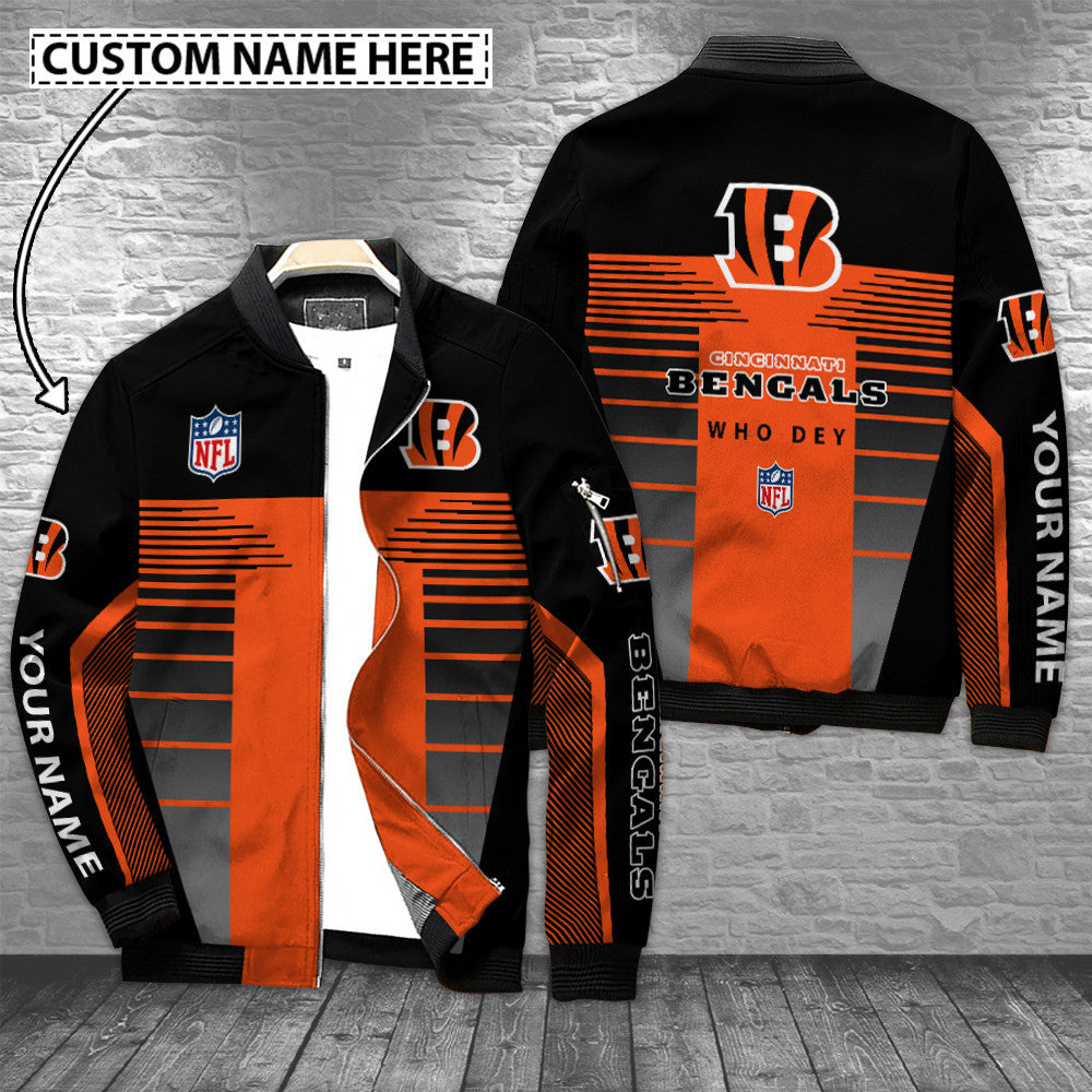 Cincinnati Bengals Personalized Bomber Jacket BG663