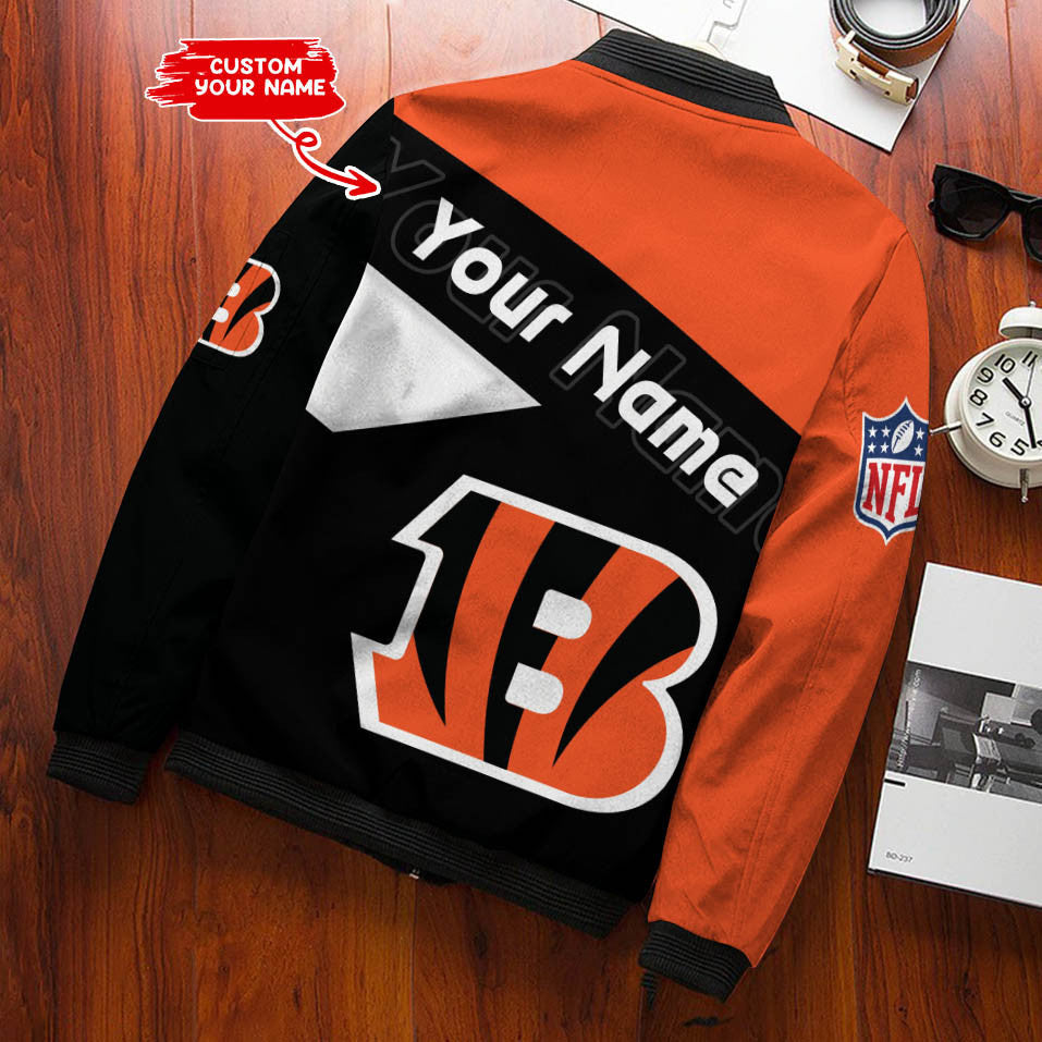 Cincinnati Bengals Personalized Bomber Jacket BG686