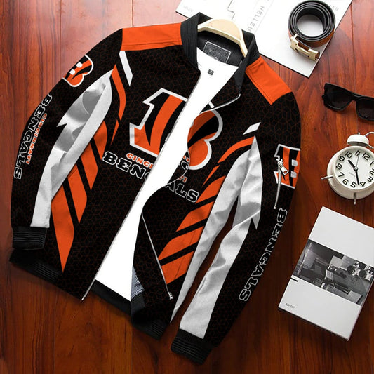 Cincinnati Bengals Personalized Bomber Jacket BG718