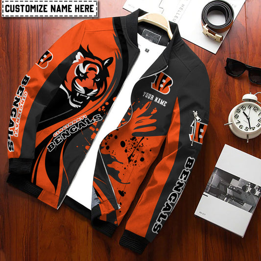 Cincinnati Bengals Personalized Bomber Jacket BG807