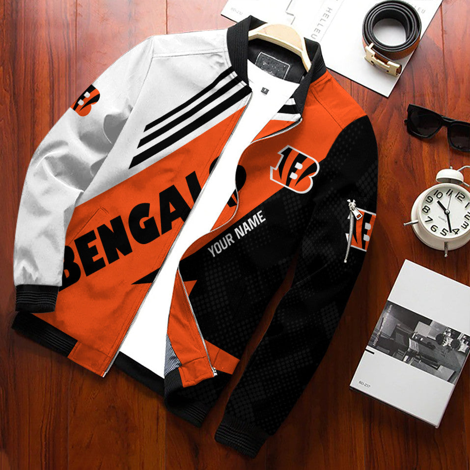 Cincinnati Bengals Personalized Bomber Jacket BG831