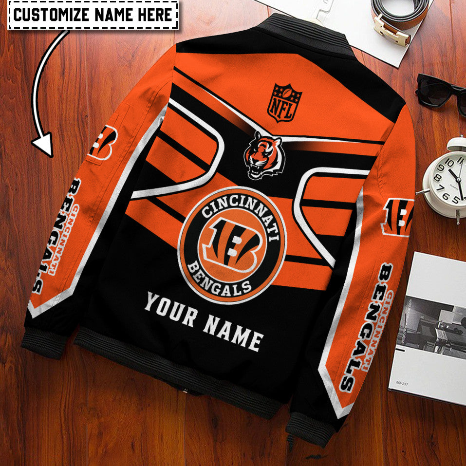 Cincinnati Bengals Personalized Bomber Jacket BG833