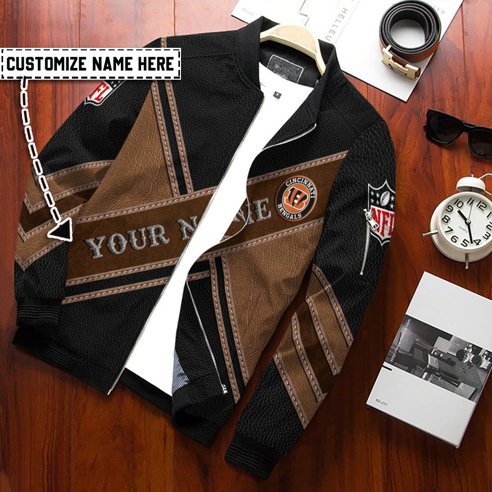 Cincinnati Bengals Personalized Bomber Jacket BG855