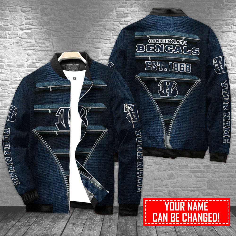 Cincinnati Bengals Personalized Bomber Jacket BG860