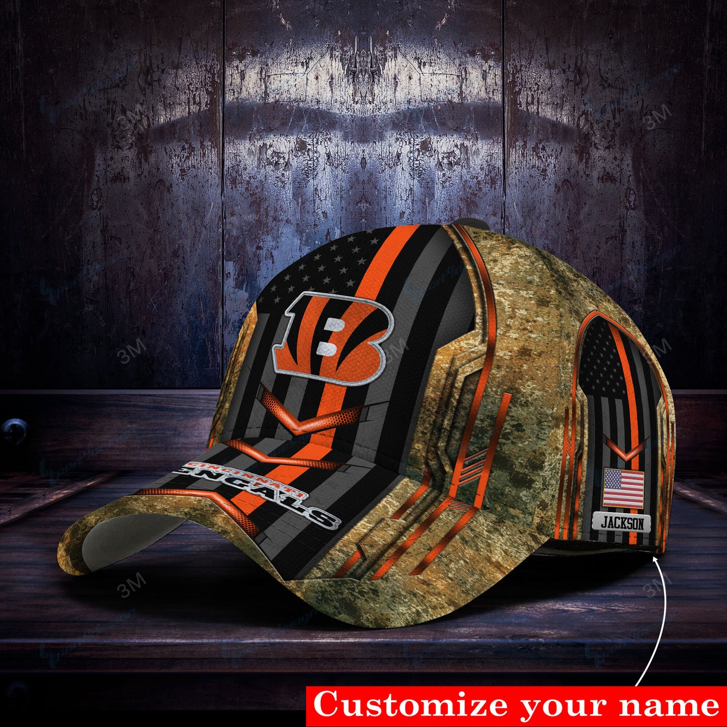 Cincinnati Bengals Personalized Classic Cap BG519