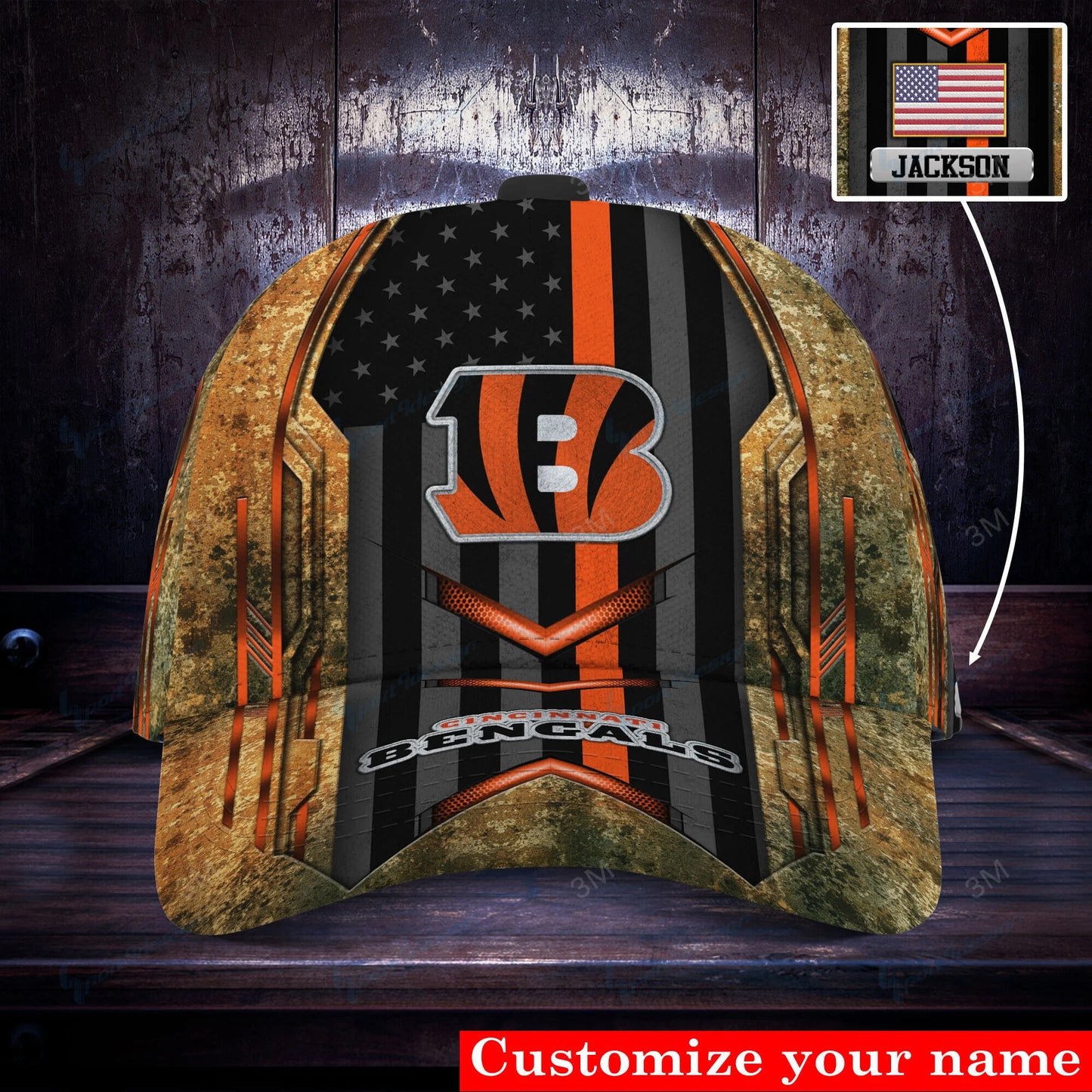 Cincinnati Bengals Personalized Classic Cap BG519