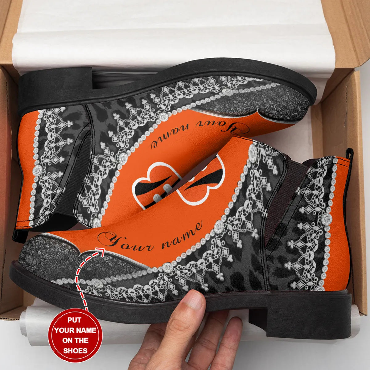 Cincinnati Bengals Personalized Comfort & Fashion Short Boots BG36